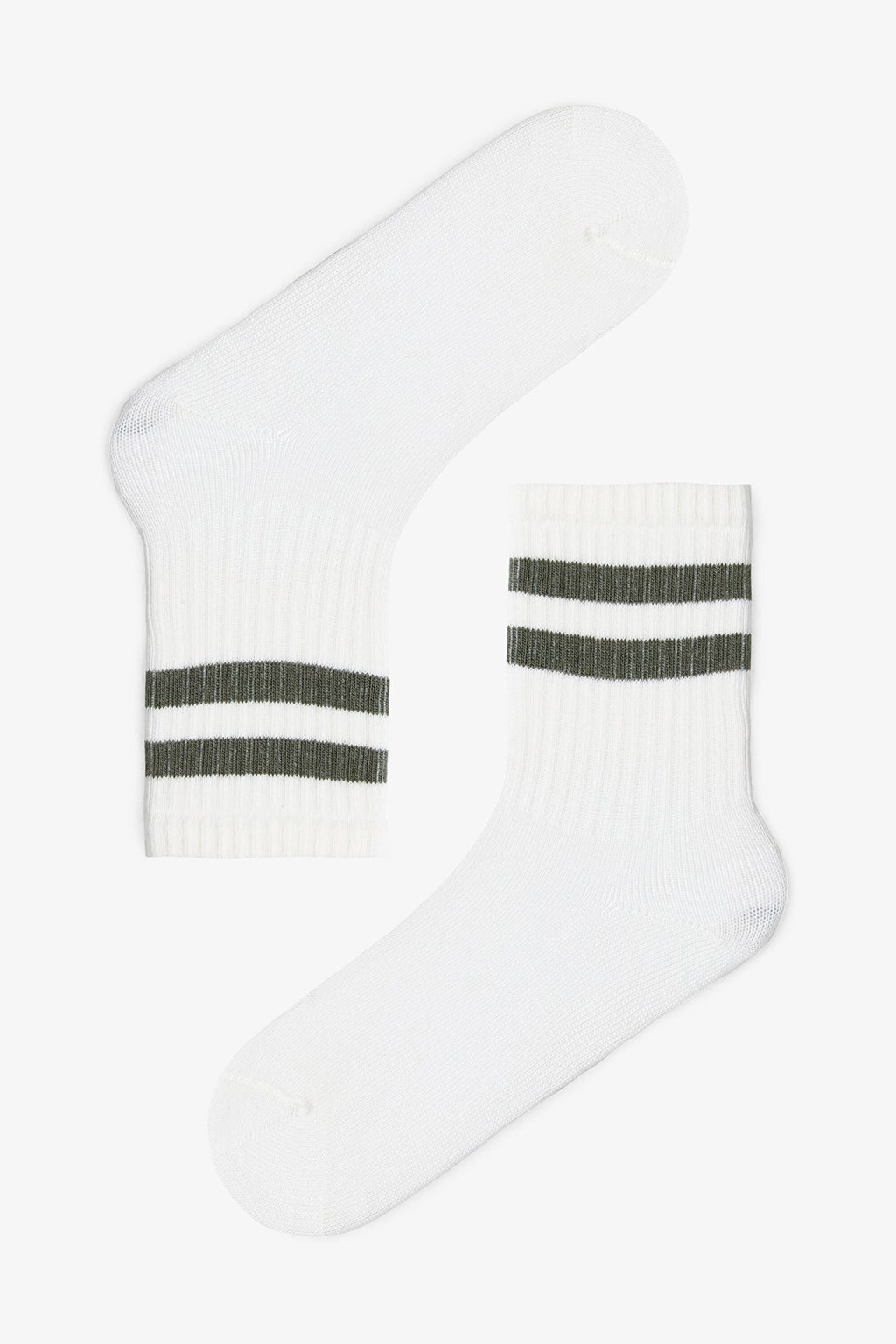 Boys Marshmallow Class Striped 3-Pack Ankle Socks
