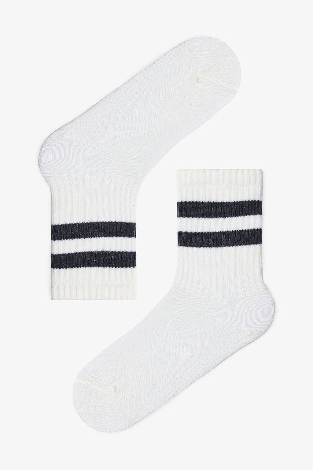 Boys Marshmallow Class Striped 3-Pack Ankle Socks