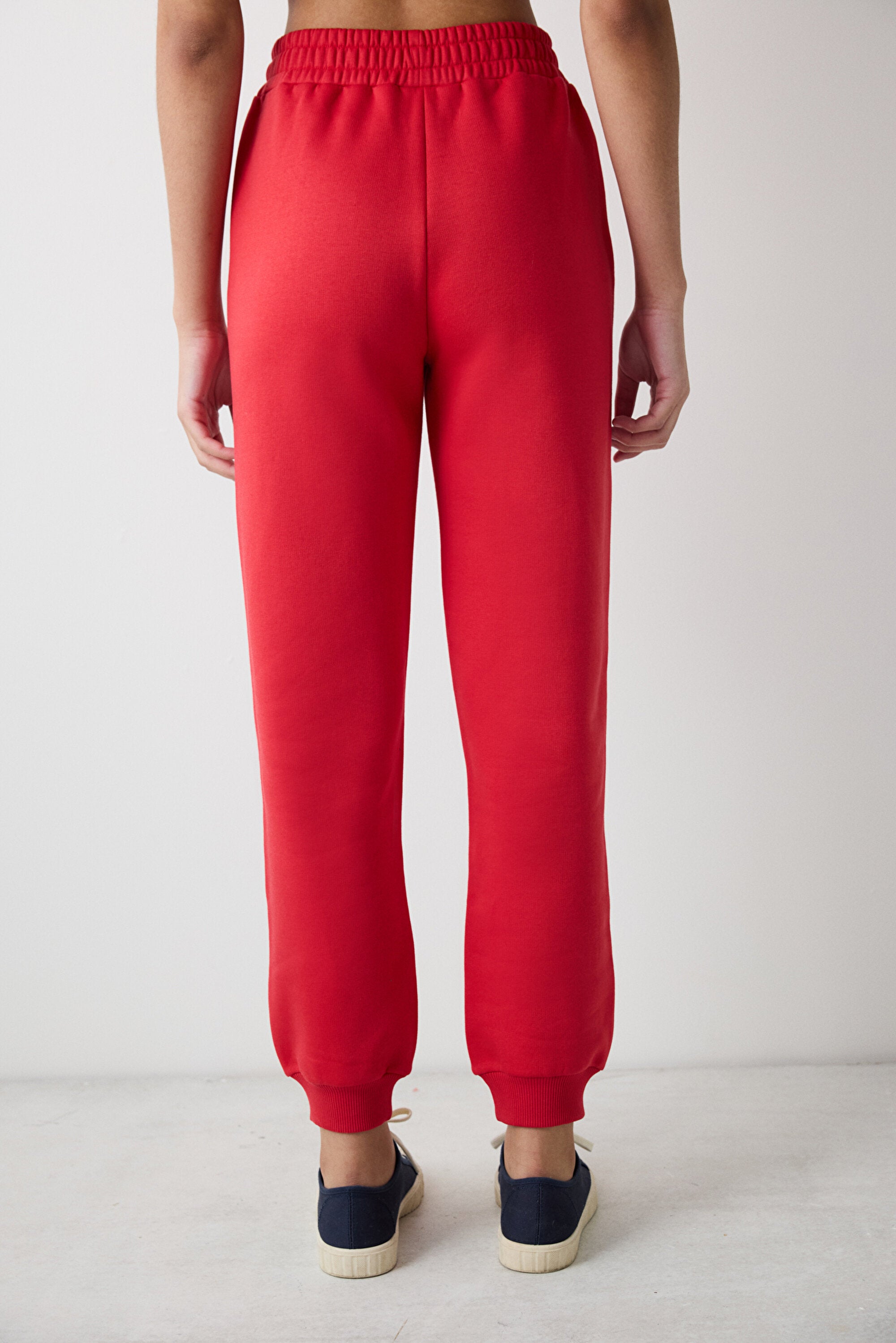 Red High Waist Harry Potter Printed Raised Sweatpants