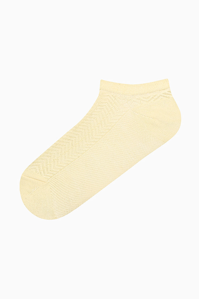 5 Pairs of Cotton Multicolored Zigzag Patterned Ankle Socks Main Image