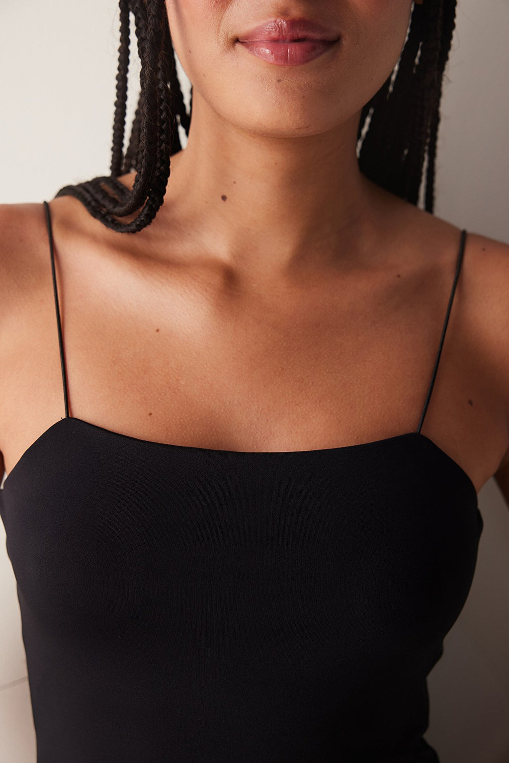 Black New Cami Tank Top with Thin Straps