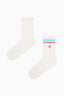 2 Pairs of Cotton Flamingo Patterned Toe Seamless Ankle Socks