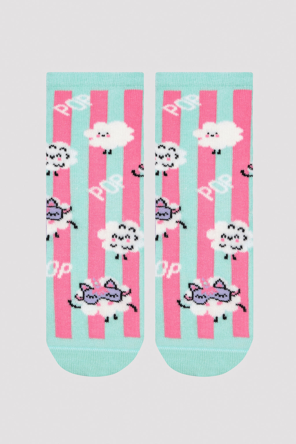 Girls Popcorn 3in1 Socket Socks