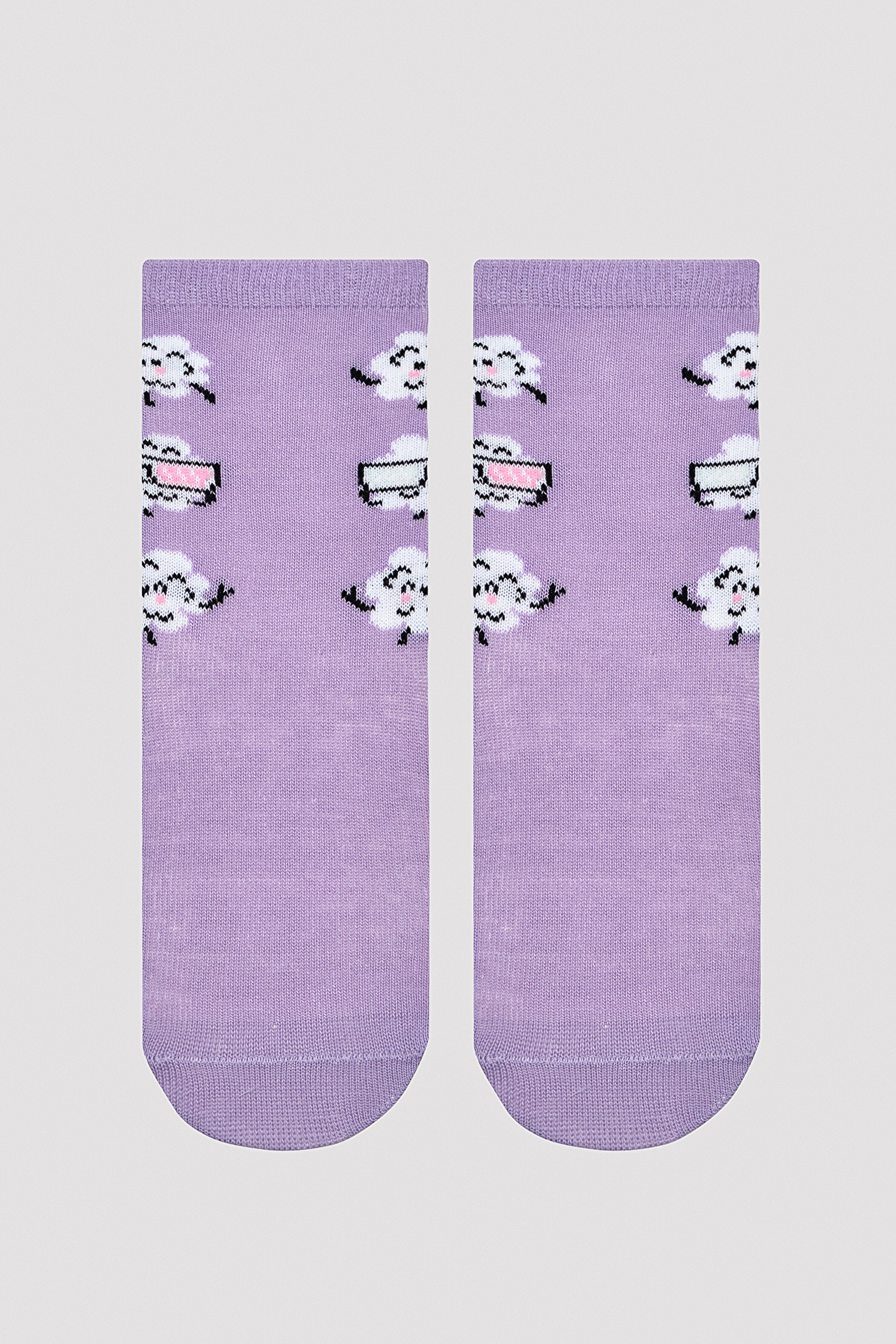 Girls Popcorn 3in1 Socket Socks