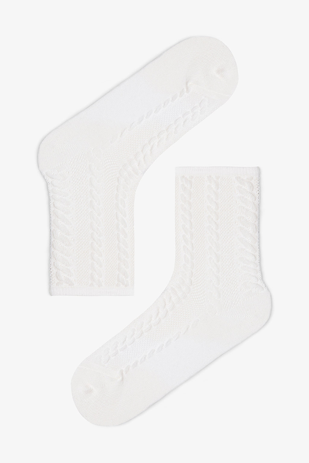 5 Pairs of Cotton Self-Spiral Patterned Ankle Socks