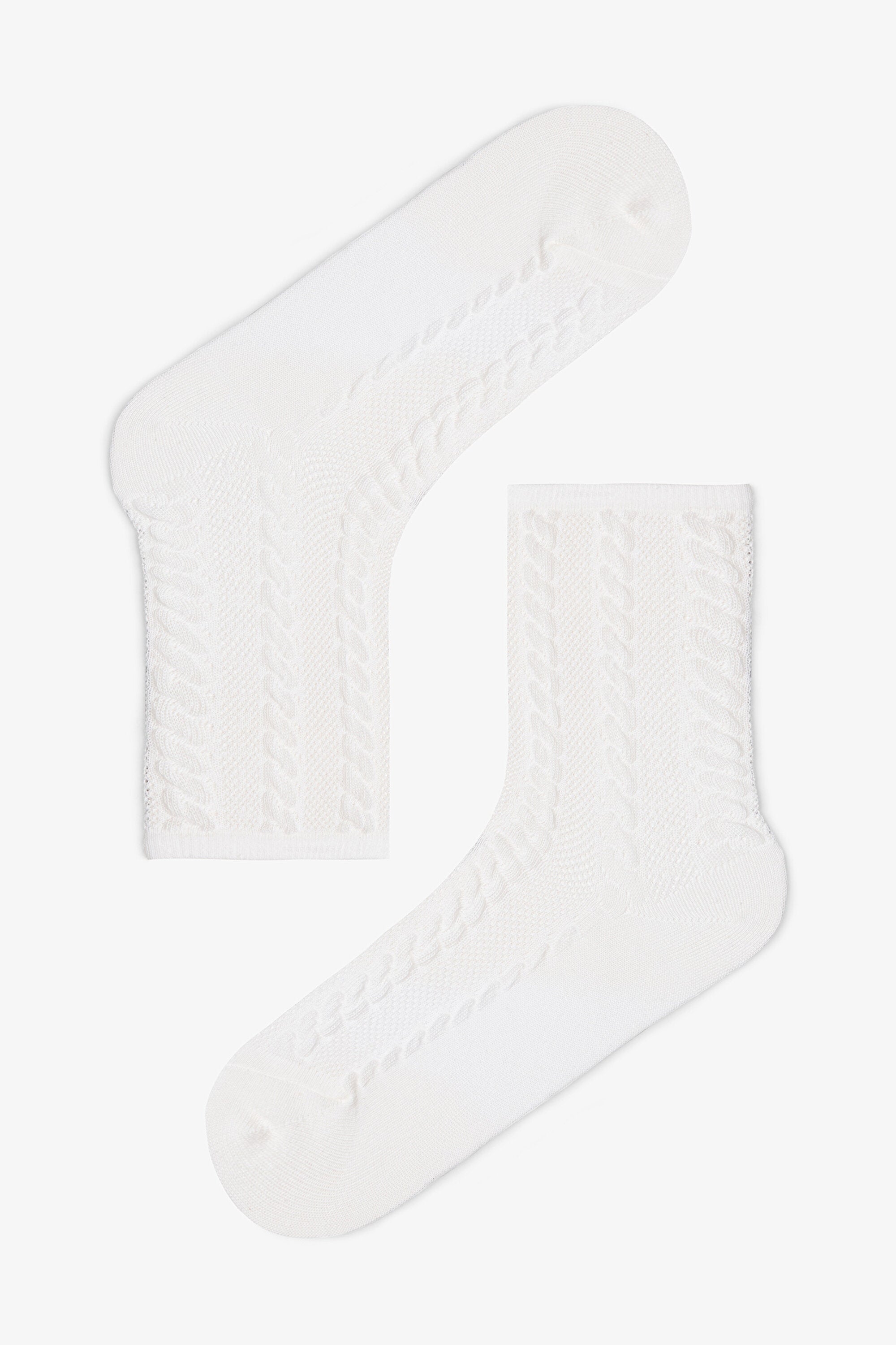 5 Pairs of Cotton Self-Spiral Patterned Ankle Socks