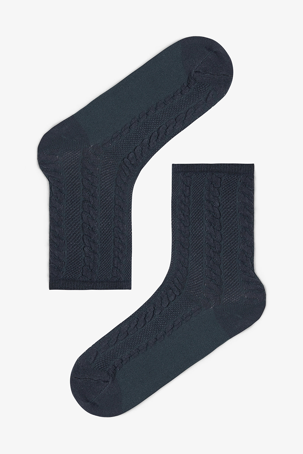 5 Pairs of Cotton Self-Spiral Patterned Ankle Socks