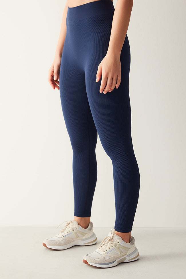 Seamless Ribbed Active Legging Hover Image
