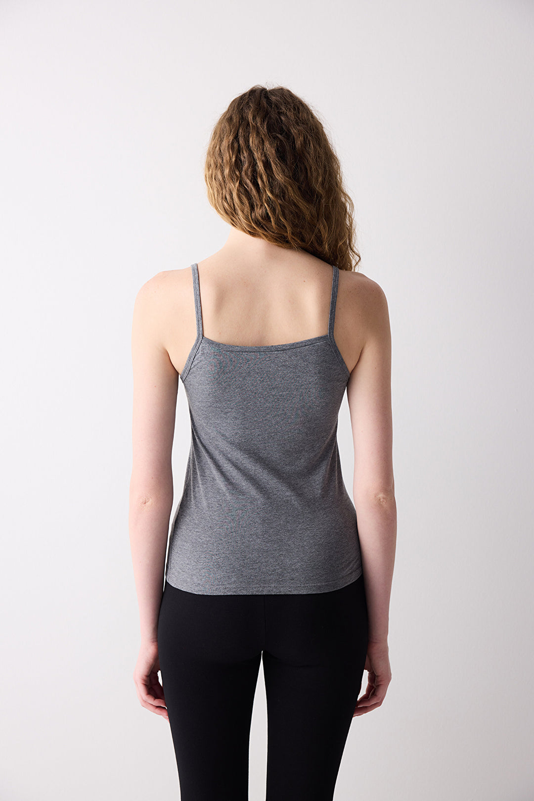 Cotton Strappy Gray Basic Undershirt