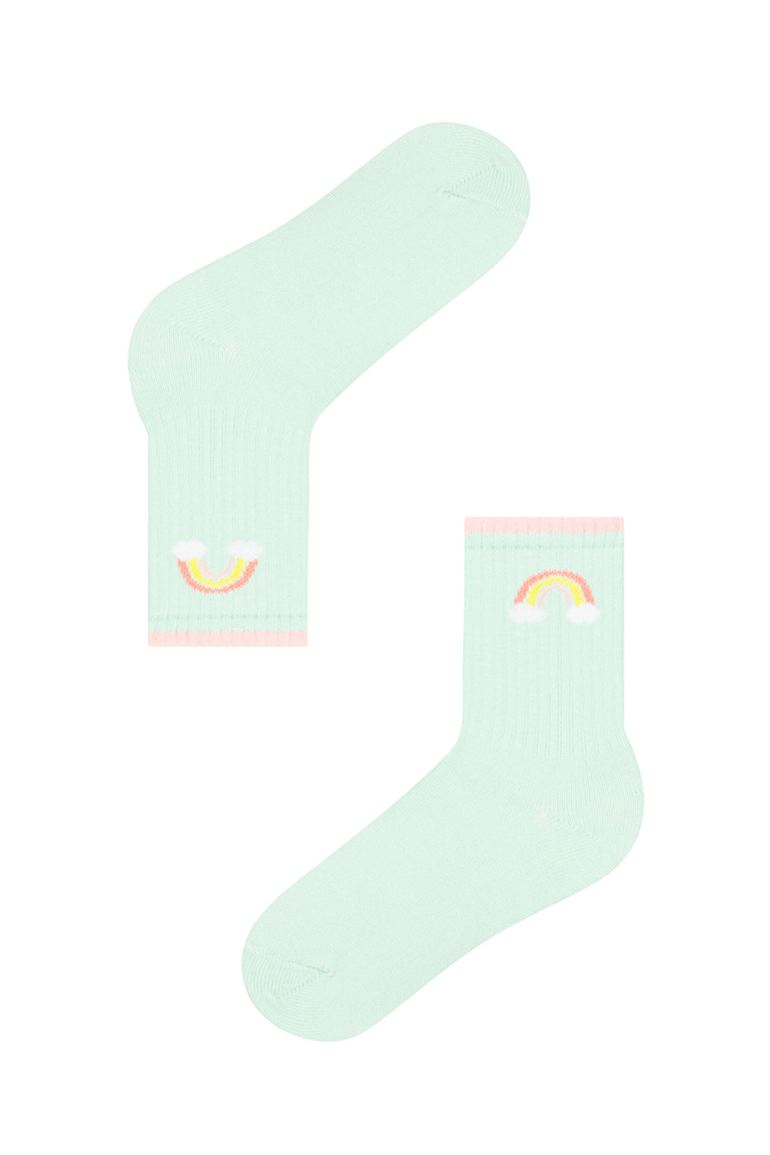 Girls Heart 2In1 Socks