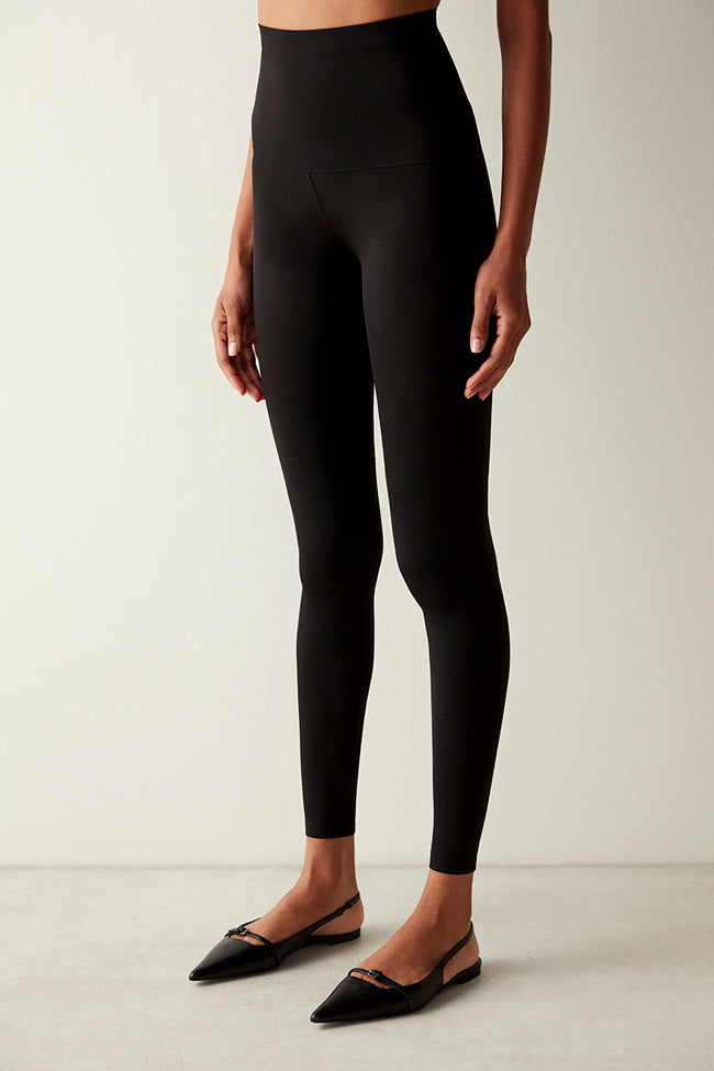Black Miracle Shiny Pop Up Leggings Hover Image
