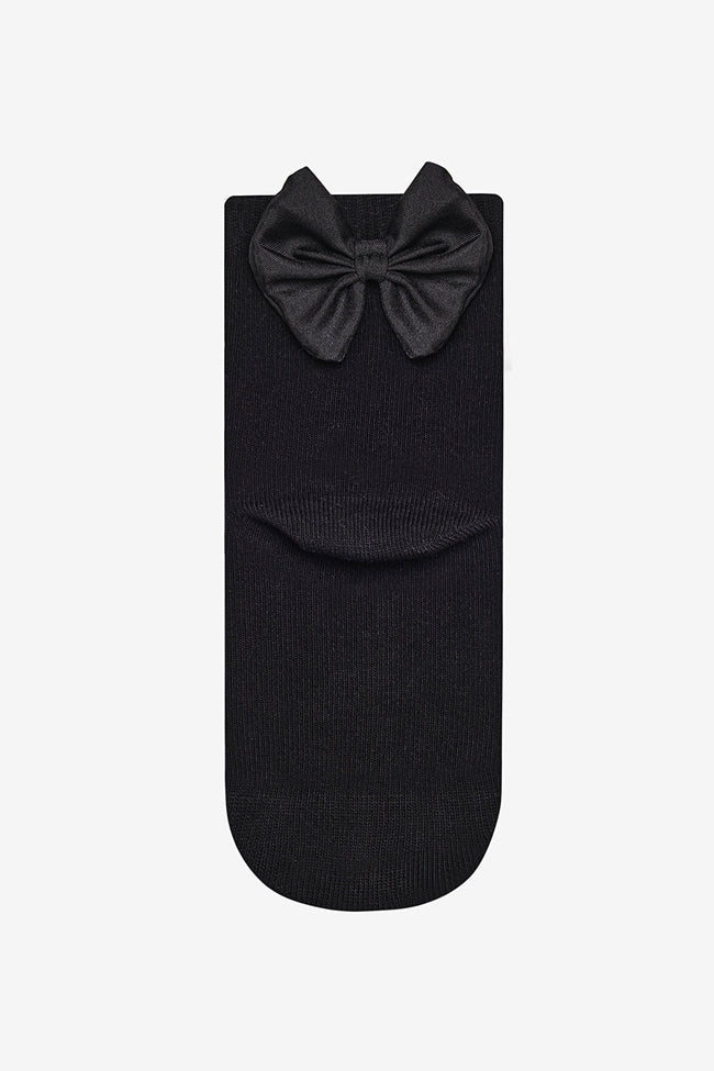 Girls Black Bow Socks Main Image