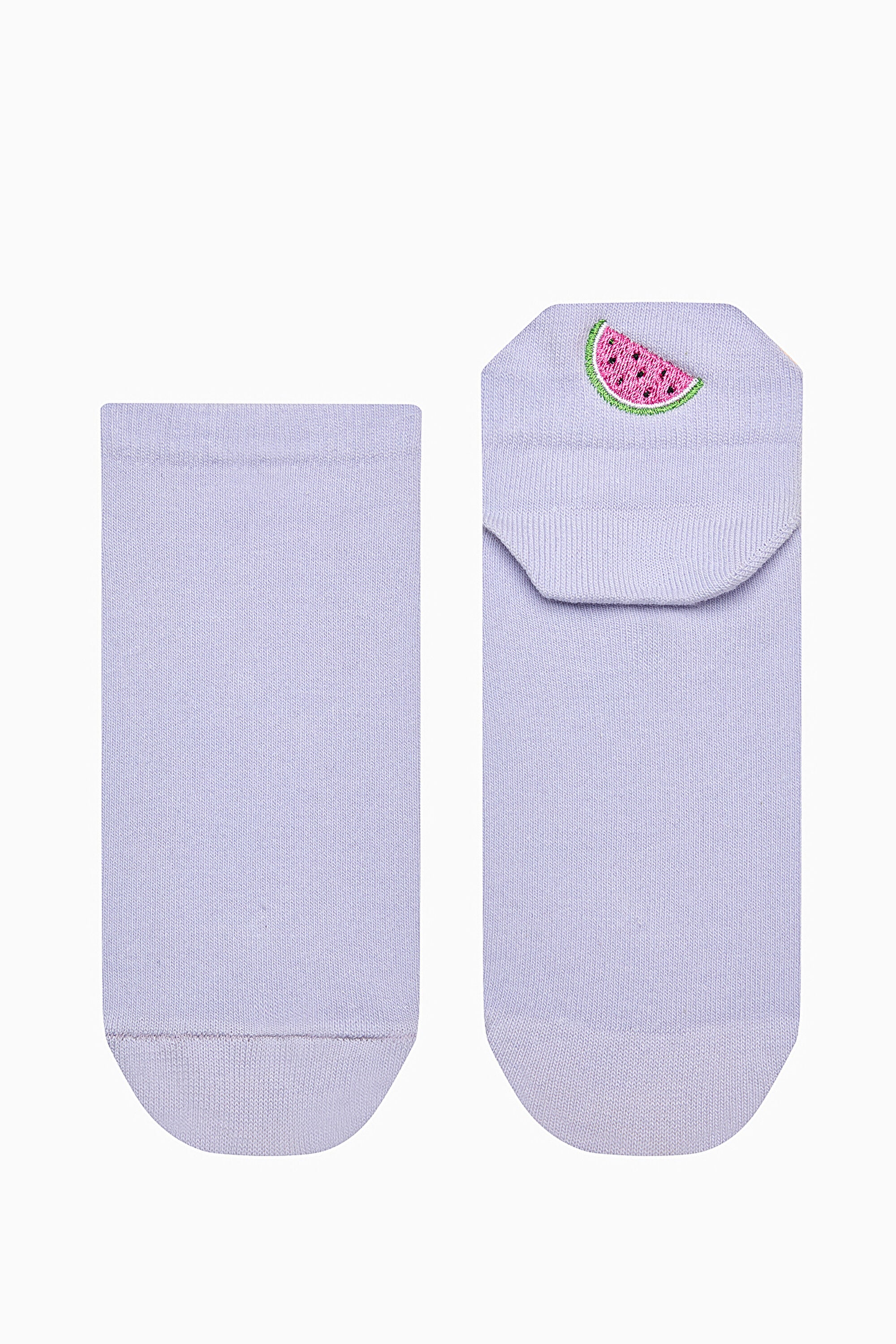3 Pairs of Cotton Embroidered Back Socks