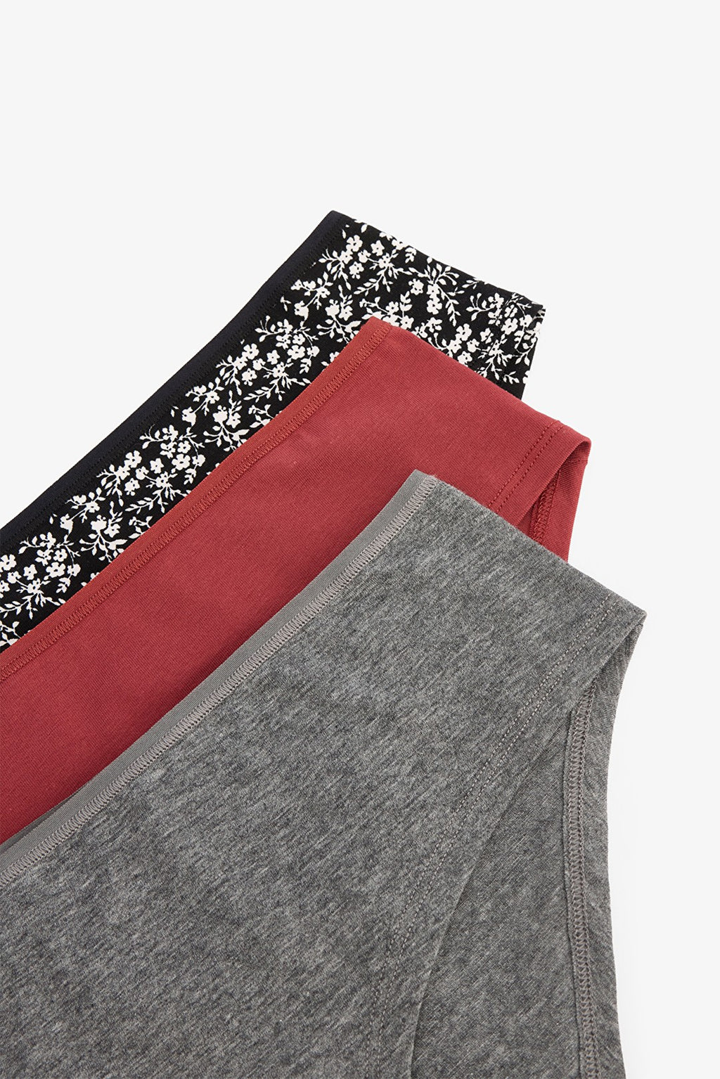 Floral Silhouette 3-Pack Normal Waist Hipster Panties