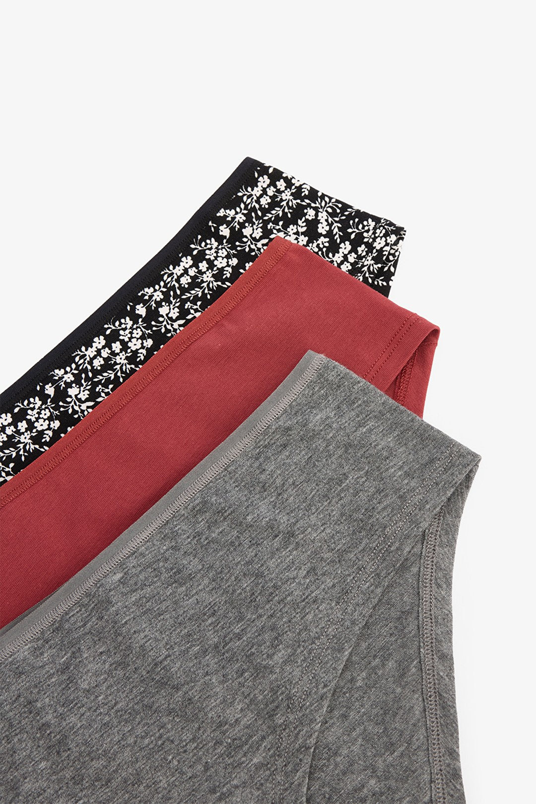 Floral Silhouette 3-Pack Normal Waist Hipster Panties