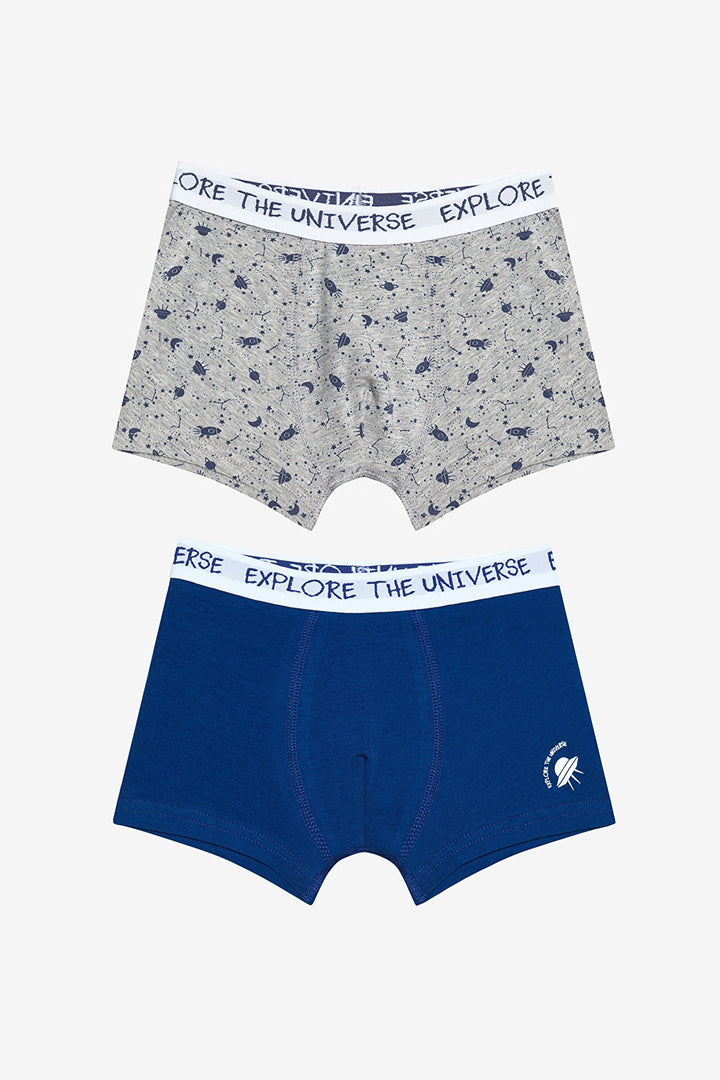 Boy Explore The Universe 2-Pack Multicolored Boxer