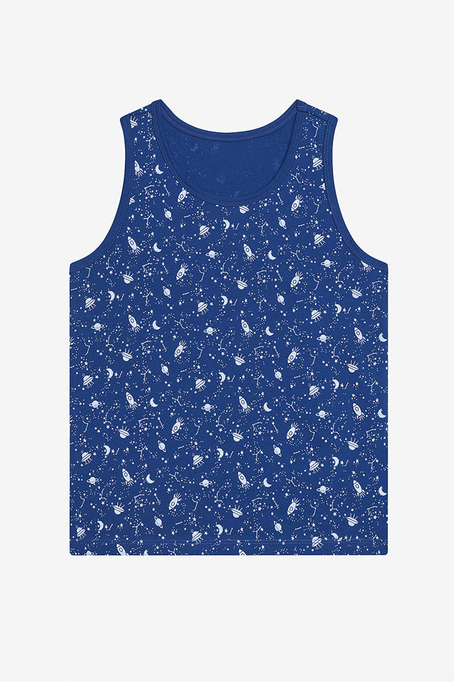 Boy Explore The Universe 2-Piece Multicolored Pajama Set Main Image