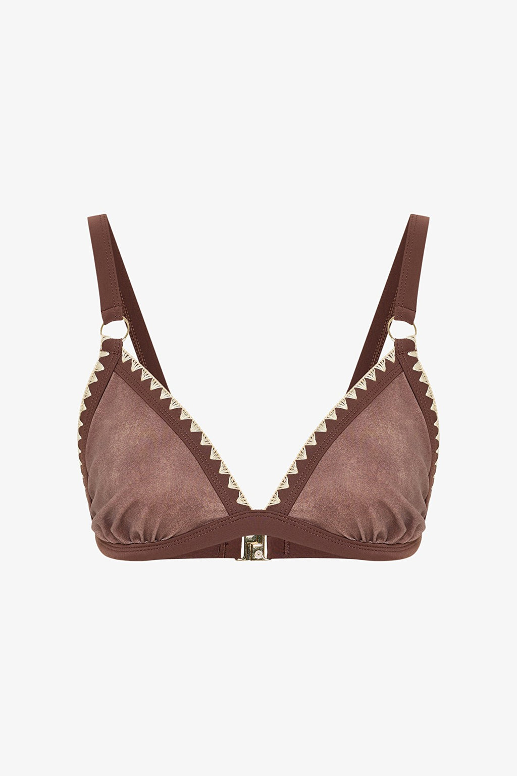 Light Brown Emery Triangle Bikini Top