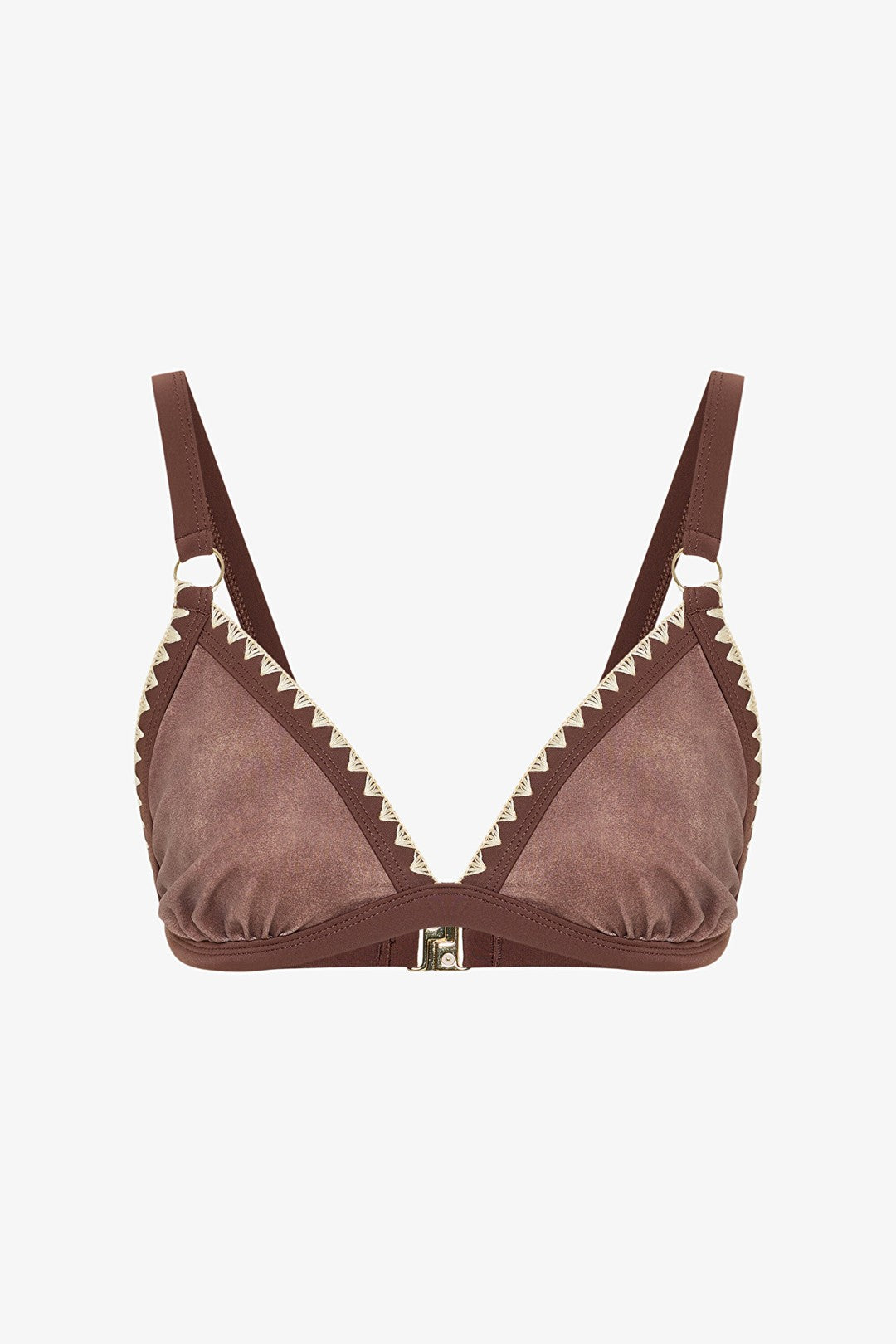 Light Brown Emery Triangle Bikini Top