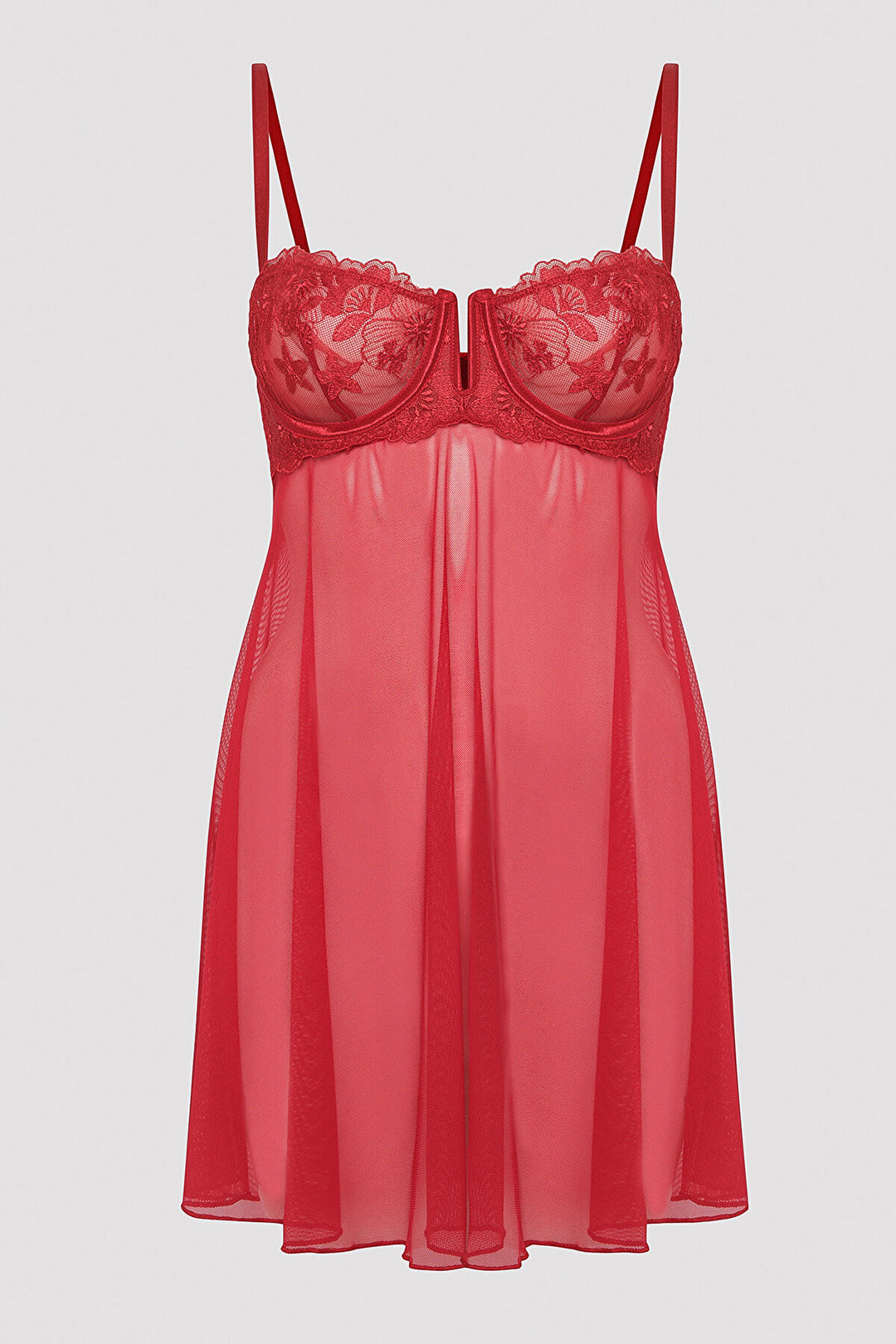 Broidery Red Babydoll