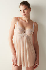 V Wire Broidery Babydoll