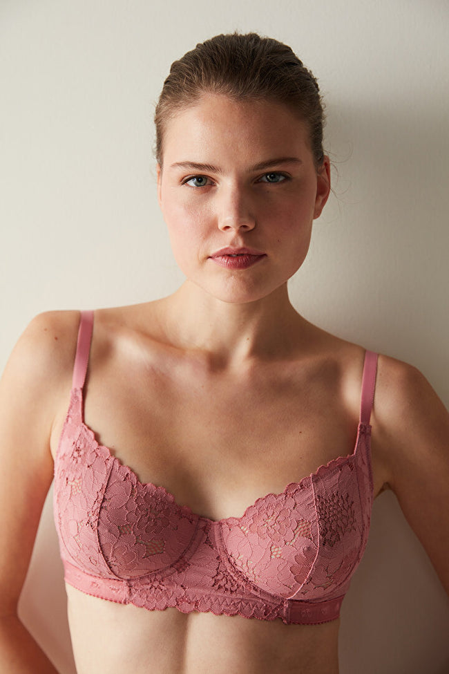 Gloria Lace Lace Pink Bra Main Image