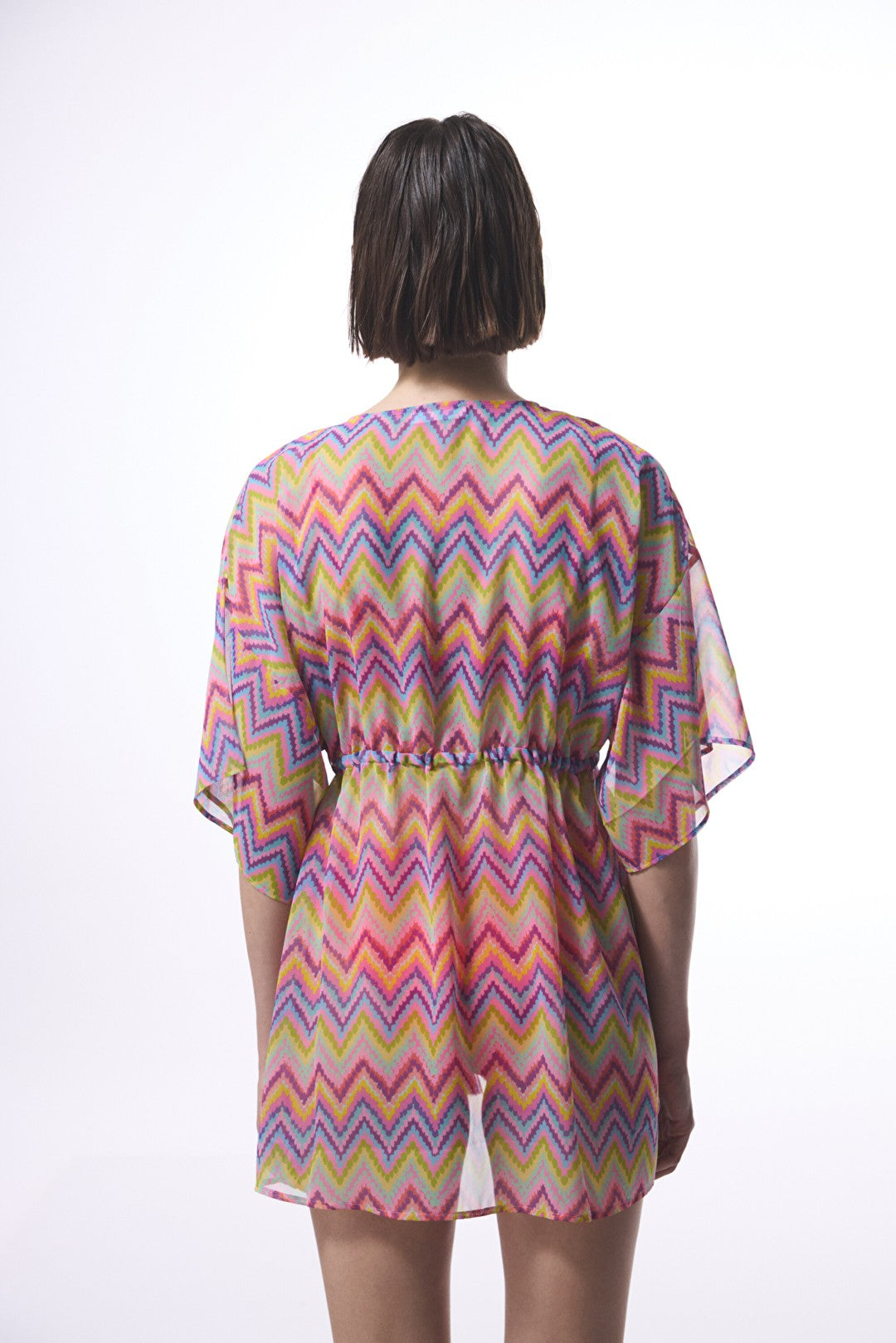 Colorful Zigzag Kimono Beachwear