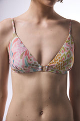 Colorful Faro Buckled Triangle Bikini Top