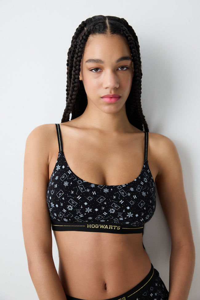 Removable Padded Black Bra Main Image