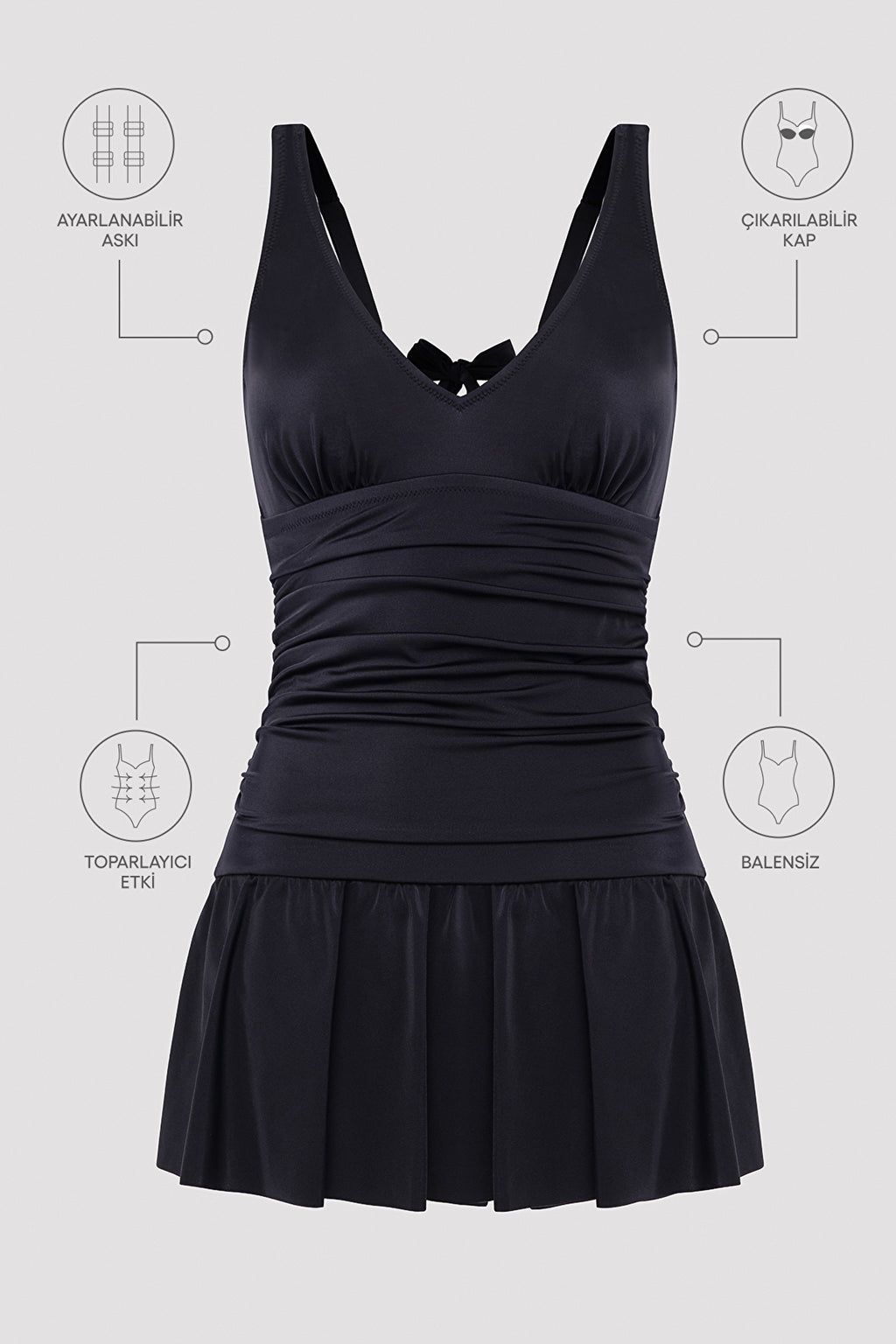 Basic Skirt Corset Black Suit