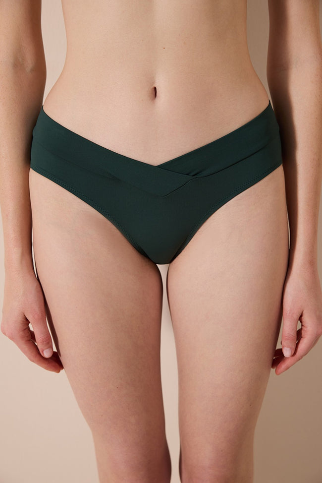 Ornelia Wrappy Dark Green Bikini Bottom Hover Image