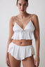 Satin Off White Bralette