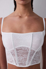 Stone Corset Off White Bustier
