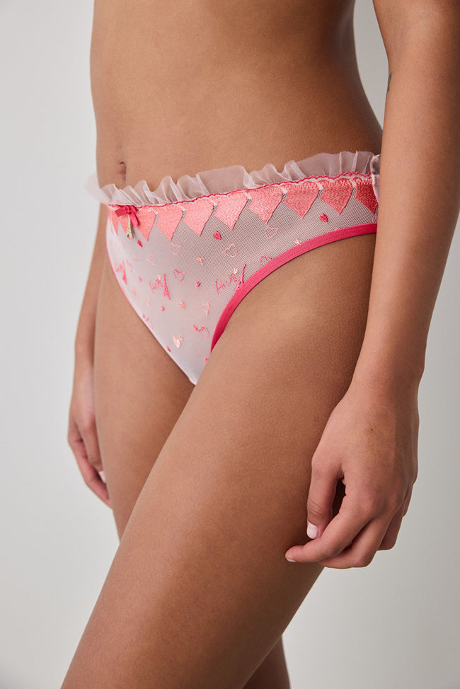 Lotus Broderie Pink Slip Panties - Penti Loves Paris Collection Hover Image