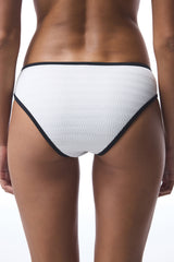 White Nicole Buckle Bikini Bottom