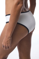 White Nicole Buckle Bikini Bottom