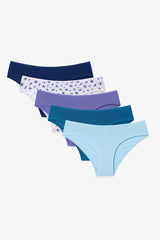 Blueberry 5-Pack Multicolored Slip Panties