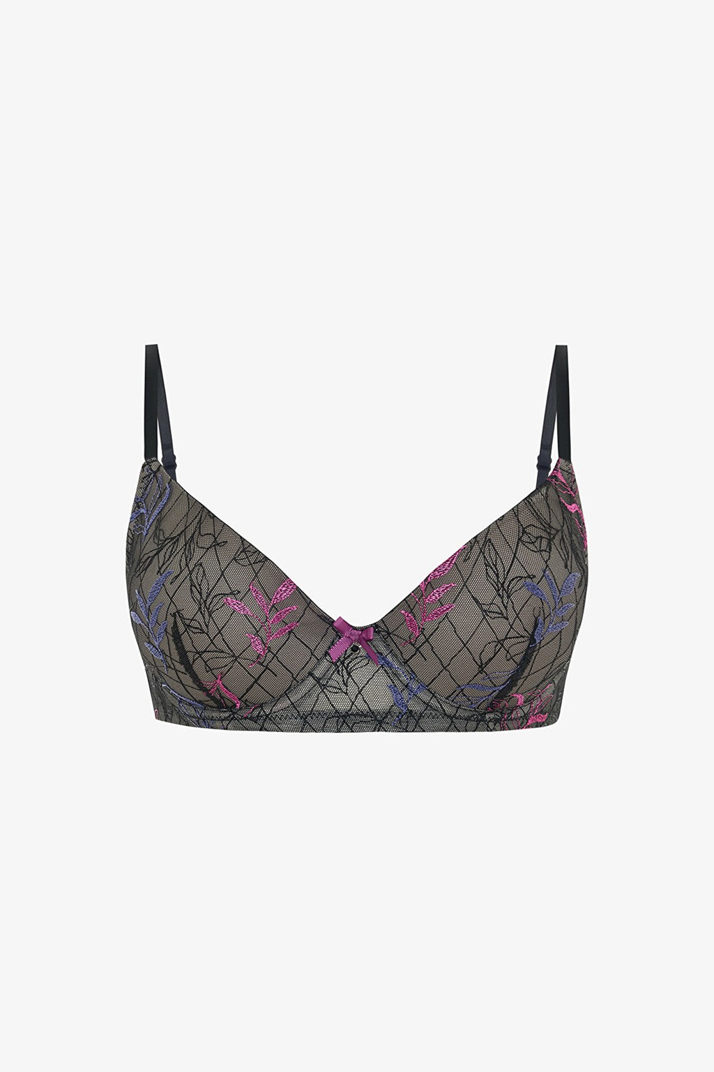 Black Fervour Broderie Bra
