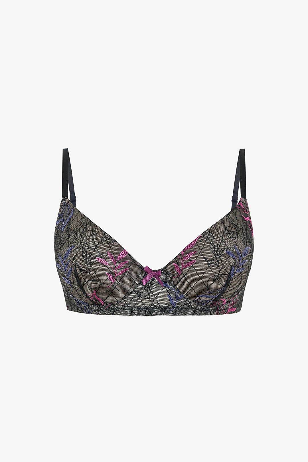 Black Fervour Broderie Bra