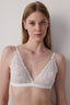 Off-White Floral Lace Accessory Non-wired Non-Padded Triangle Bra