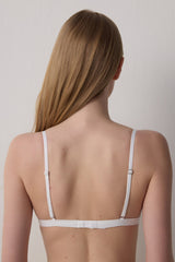 Off-White Floral Lace Accessory Non-wired Non-Padded Triangle Bra