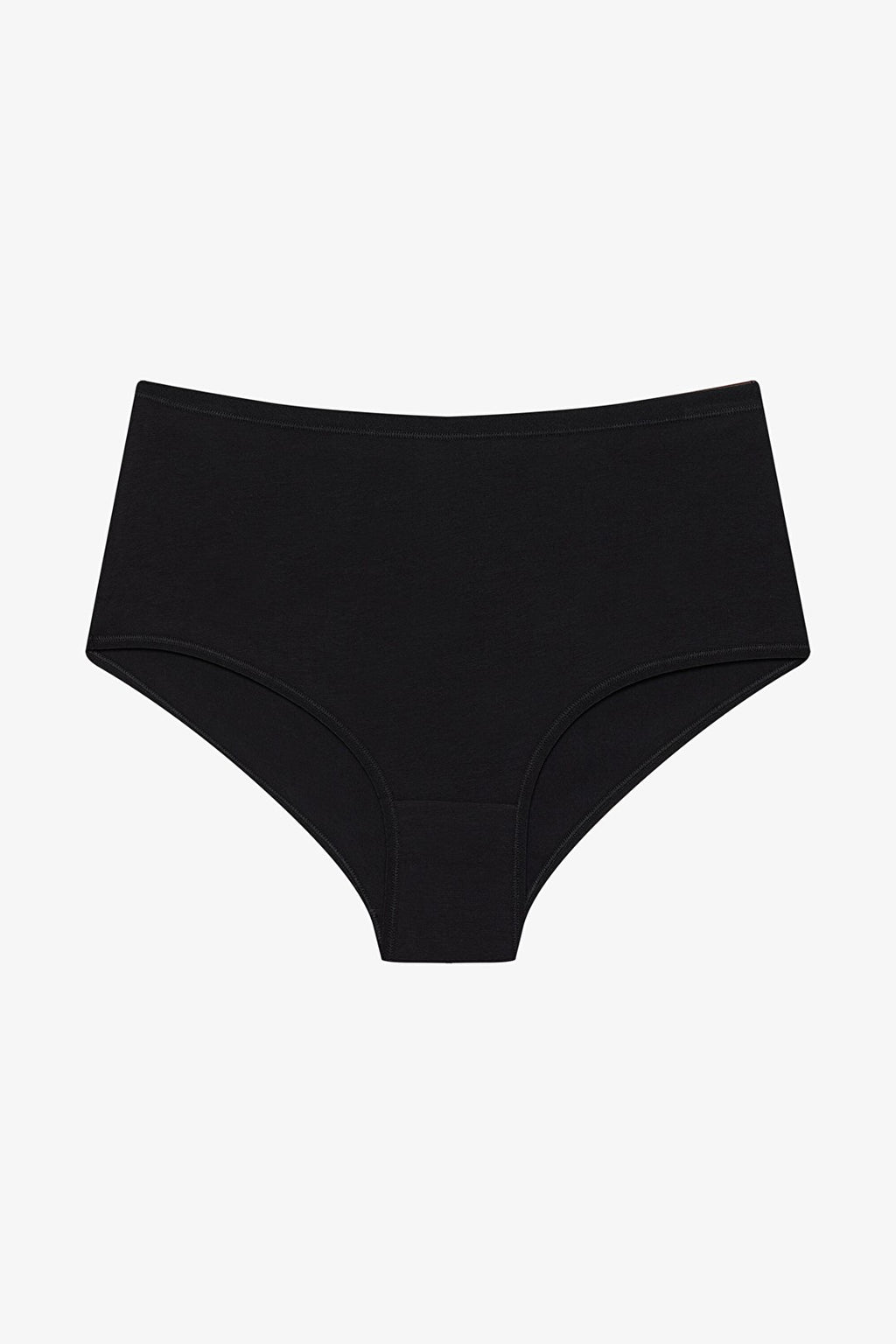 Black Cotton High Waist 3-Pack Slip Panties