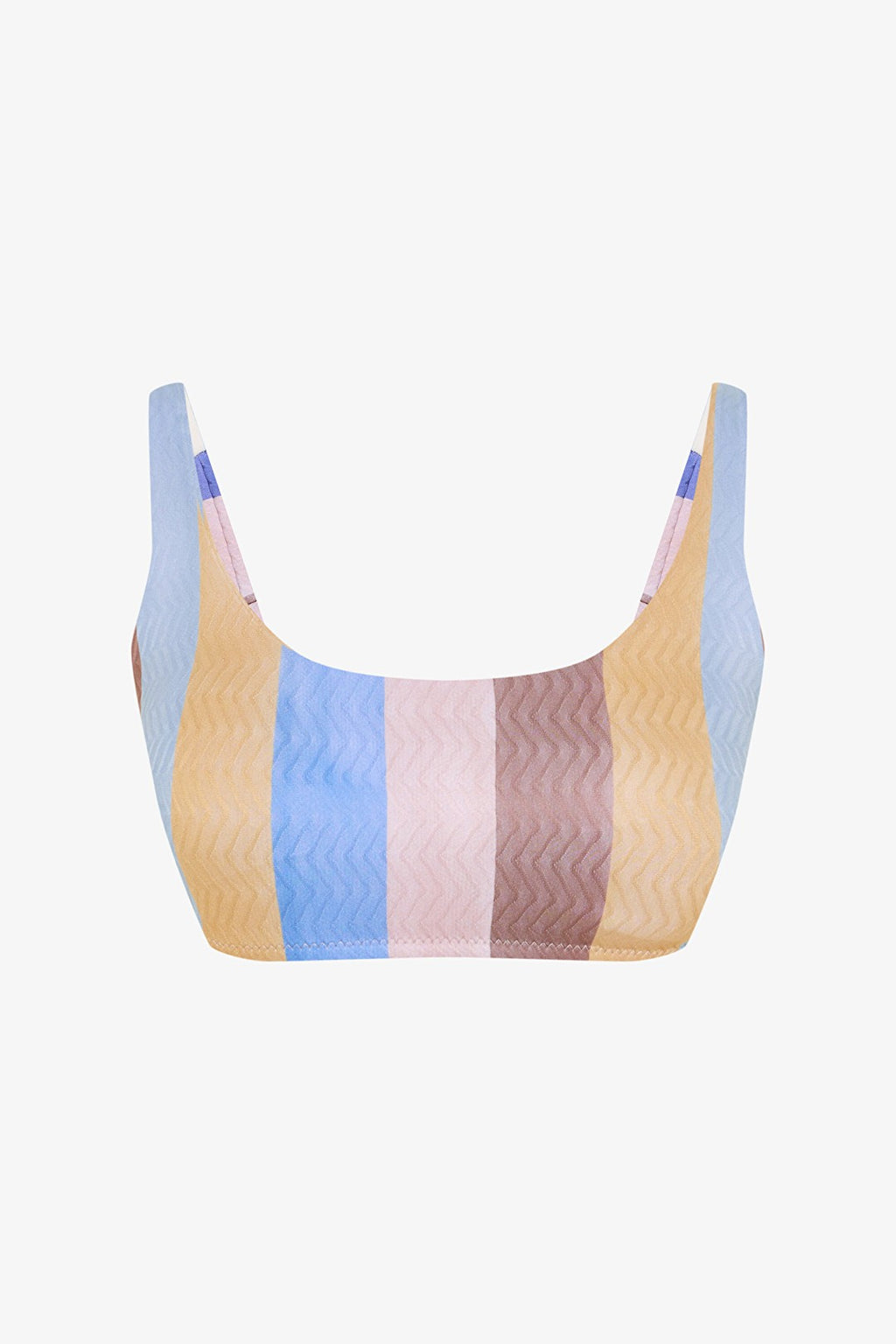 Striped Kiera Bikini Top