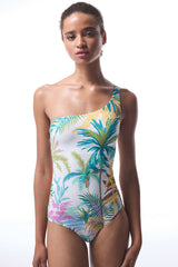Tropical Mae Forest One-Shoulder Swimsuit