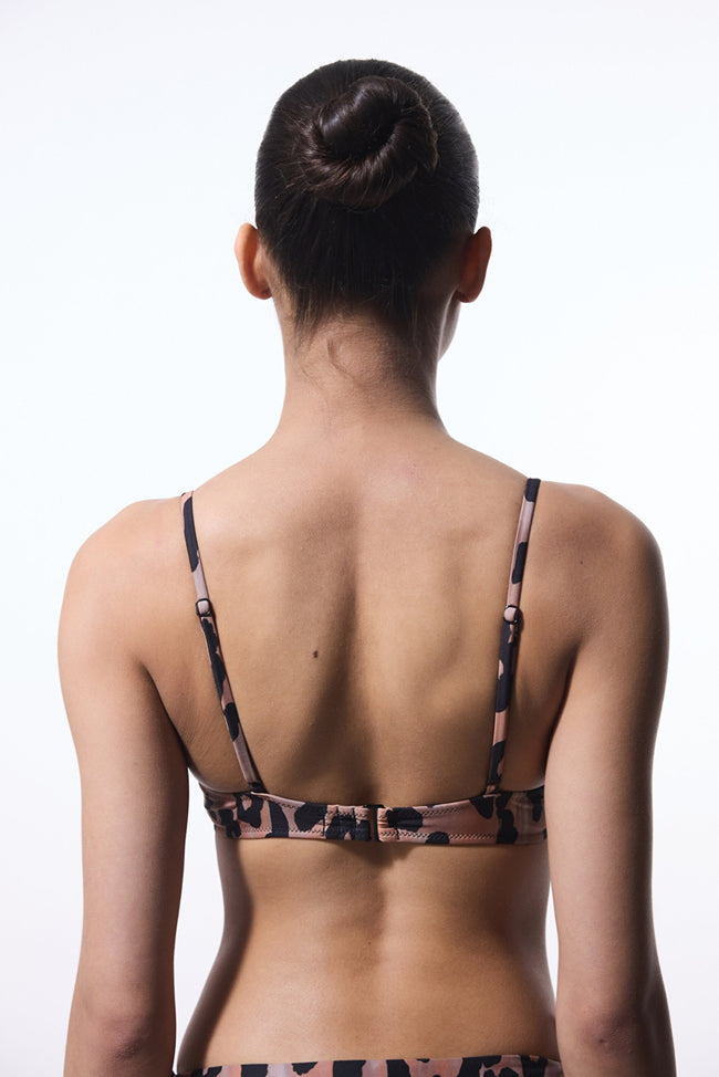 Clove Lol Up Leopard Print Push Up Underwire Bralet Bikini Top Main Image