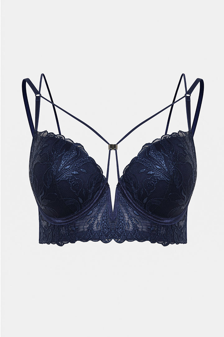 Allure Glitter Navy Blue Bustier