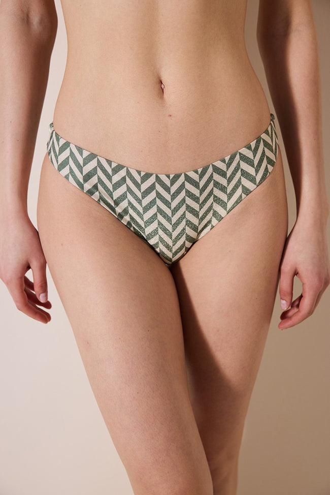 Bamboo Slip Glitter Multicolored Bikini Bottom Hover Image