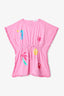 Pink Sea Patterned Girl's Kaftan