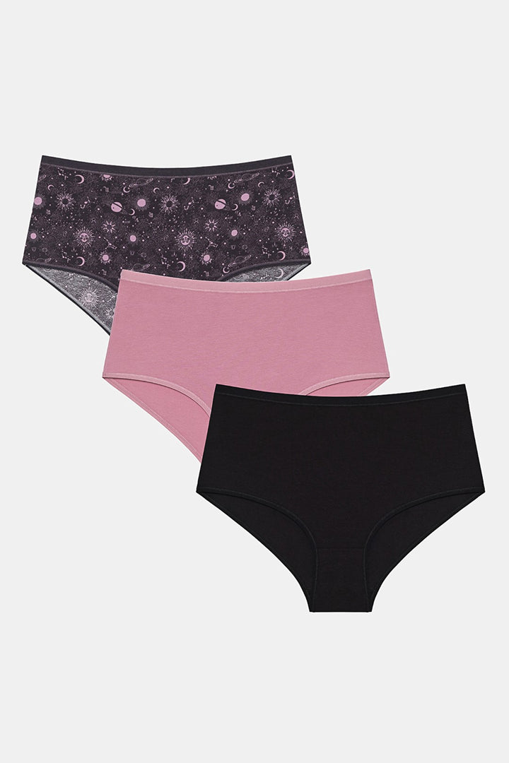 Lost In The Space 3-Pack High Waist Multicolored Briefs