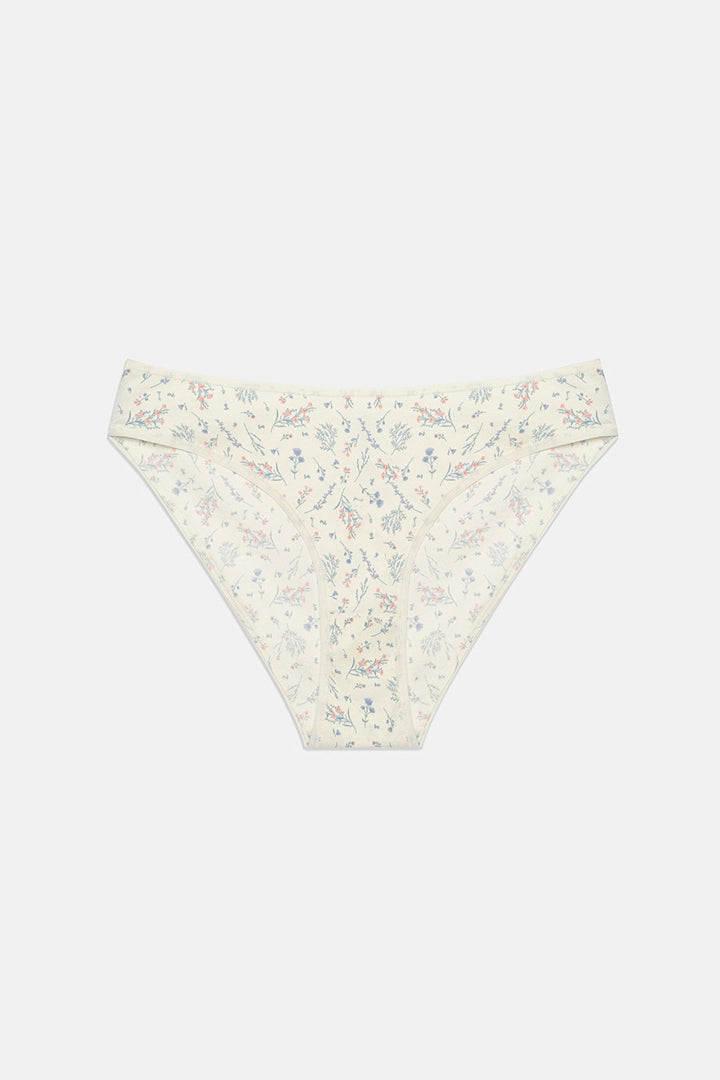 Dried Flower Bouquet Multicolored 3-Piece Slip Panties